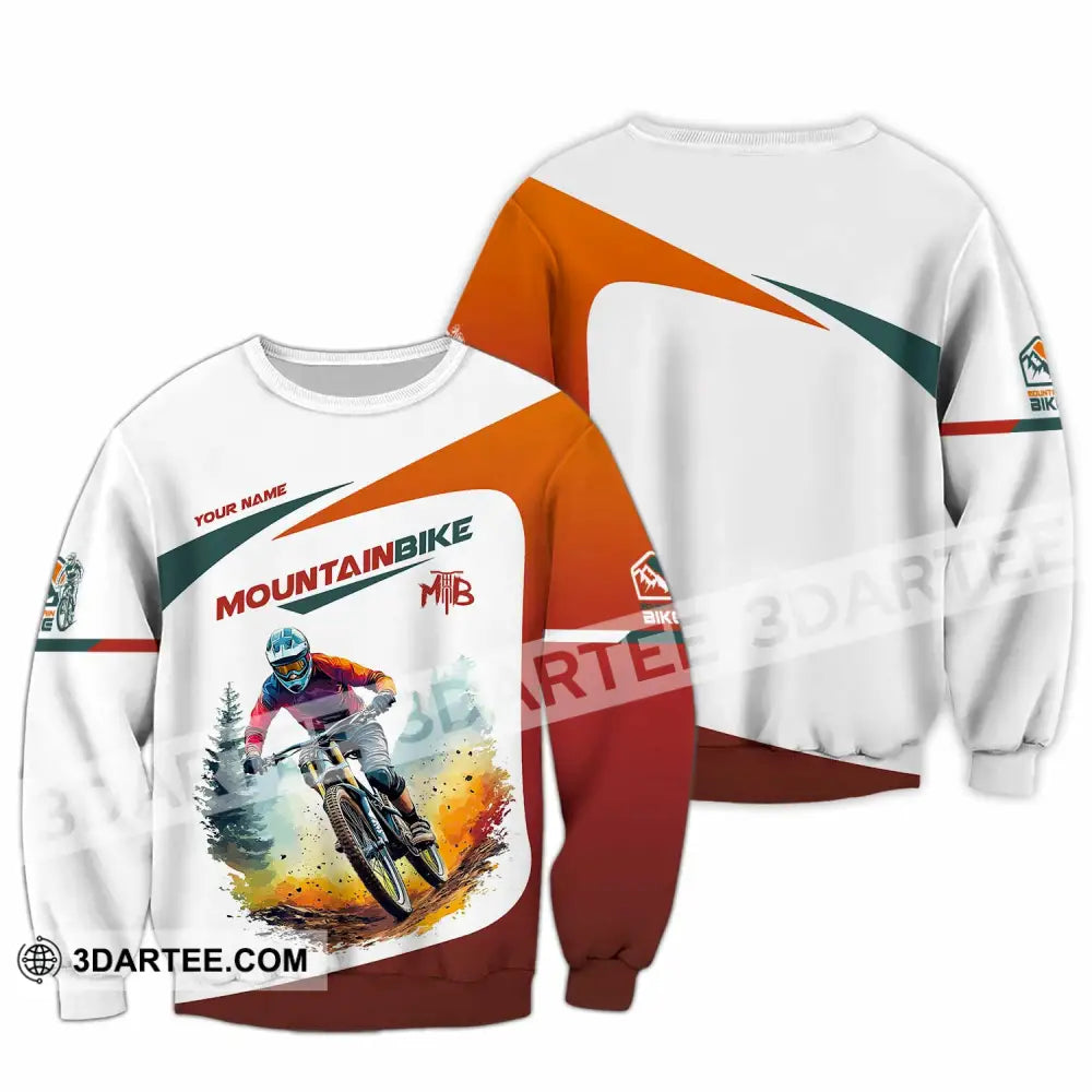 Unisex Shirt - Custom Text Shirt Mountain Bike Shirt Long Sleeve / S T-shirt