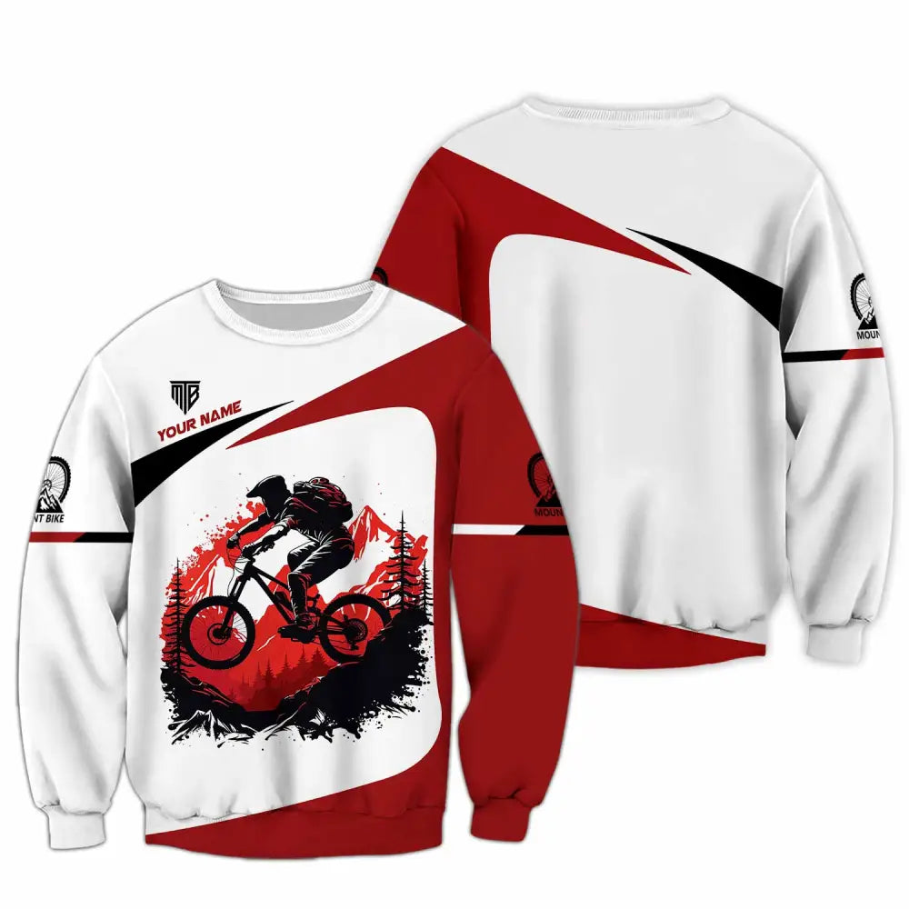 Unisex Shirt - Custom Text Mountain Bike Shirt Long Sleeve / S T-shirt