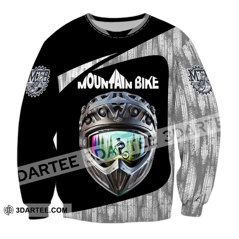 Unisex Shirt - Custom Text Mountain Bike Long Sleeve / S T-Shirt