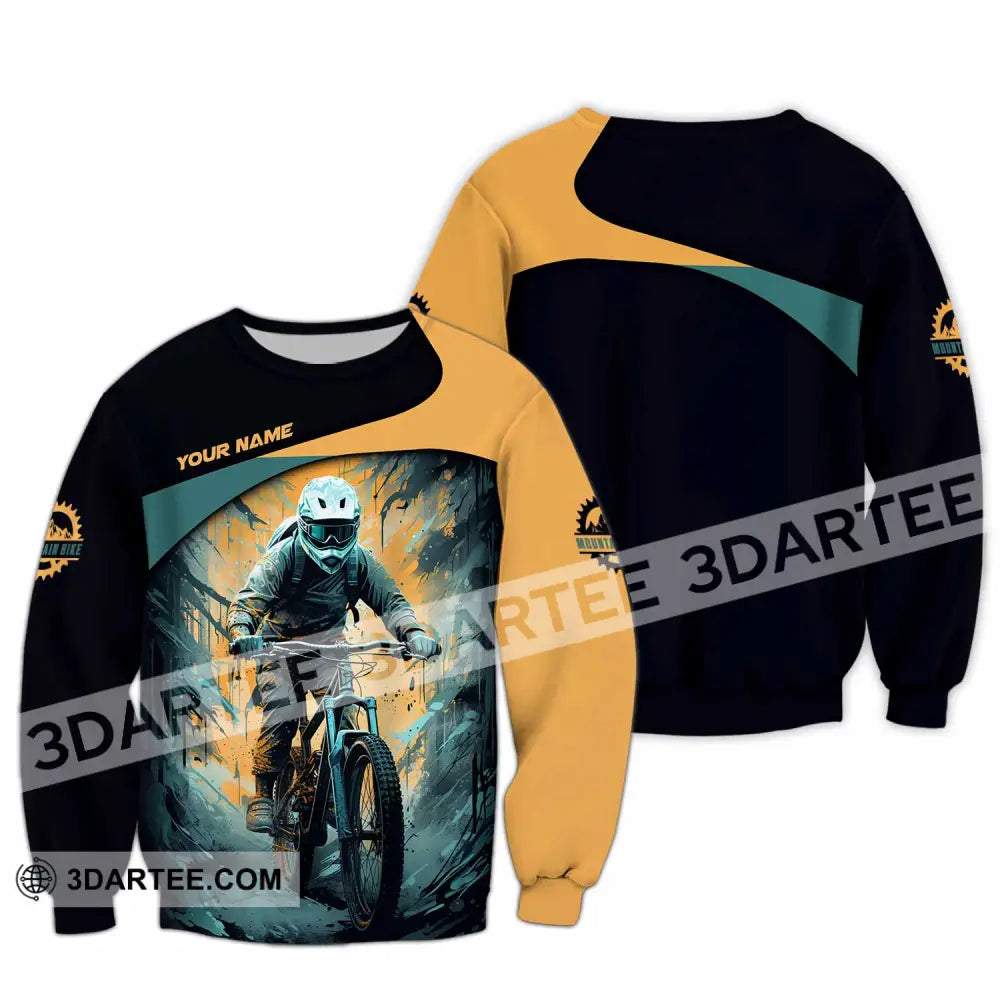 Unisex Shirt - Custom Text Shirt Mountain Bike Shirt Long Sleeve / S T-shirt