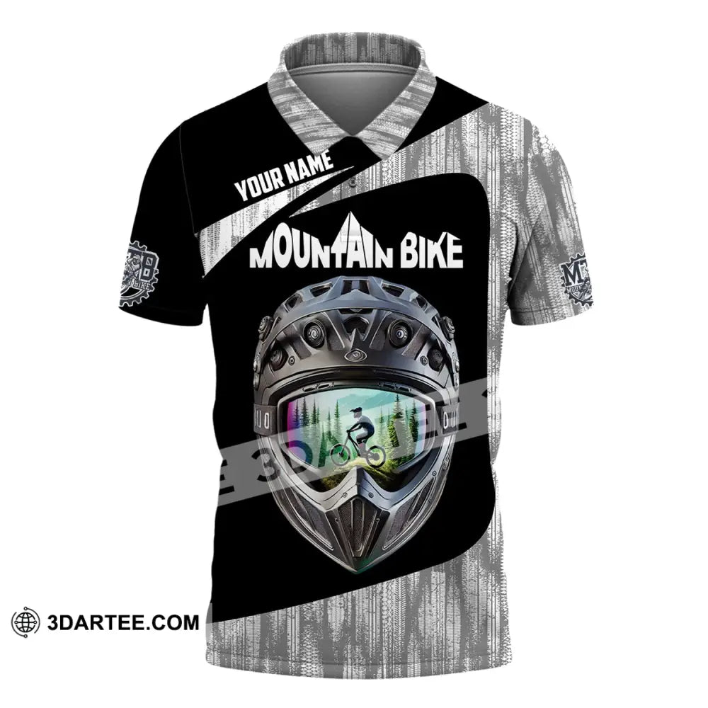 Unisex Shirt - Custom Text Mountain Bike Polo / S T-Shirt