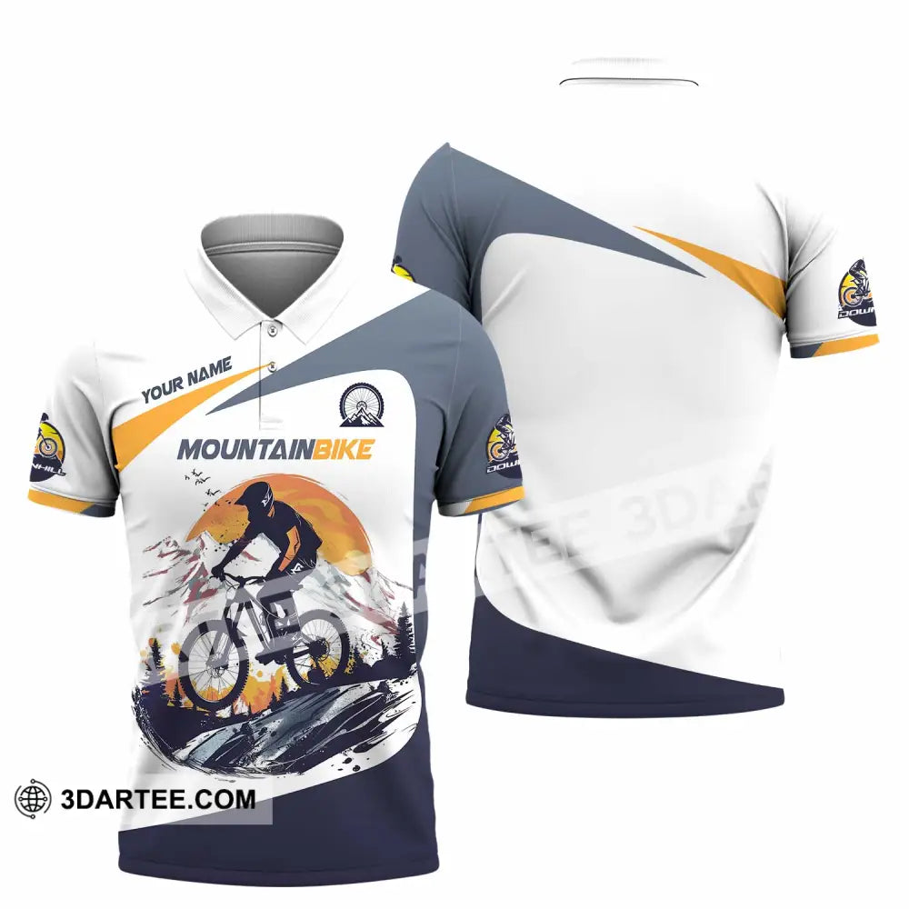 Unisex Shirt - Custom Text Shirt Mountain Bike Shirt Polo Shirt / S T-shirt