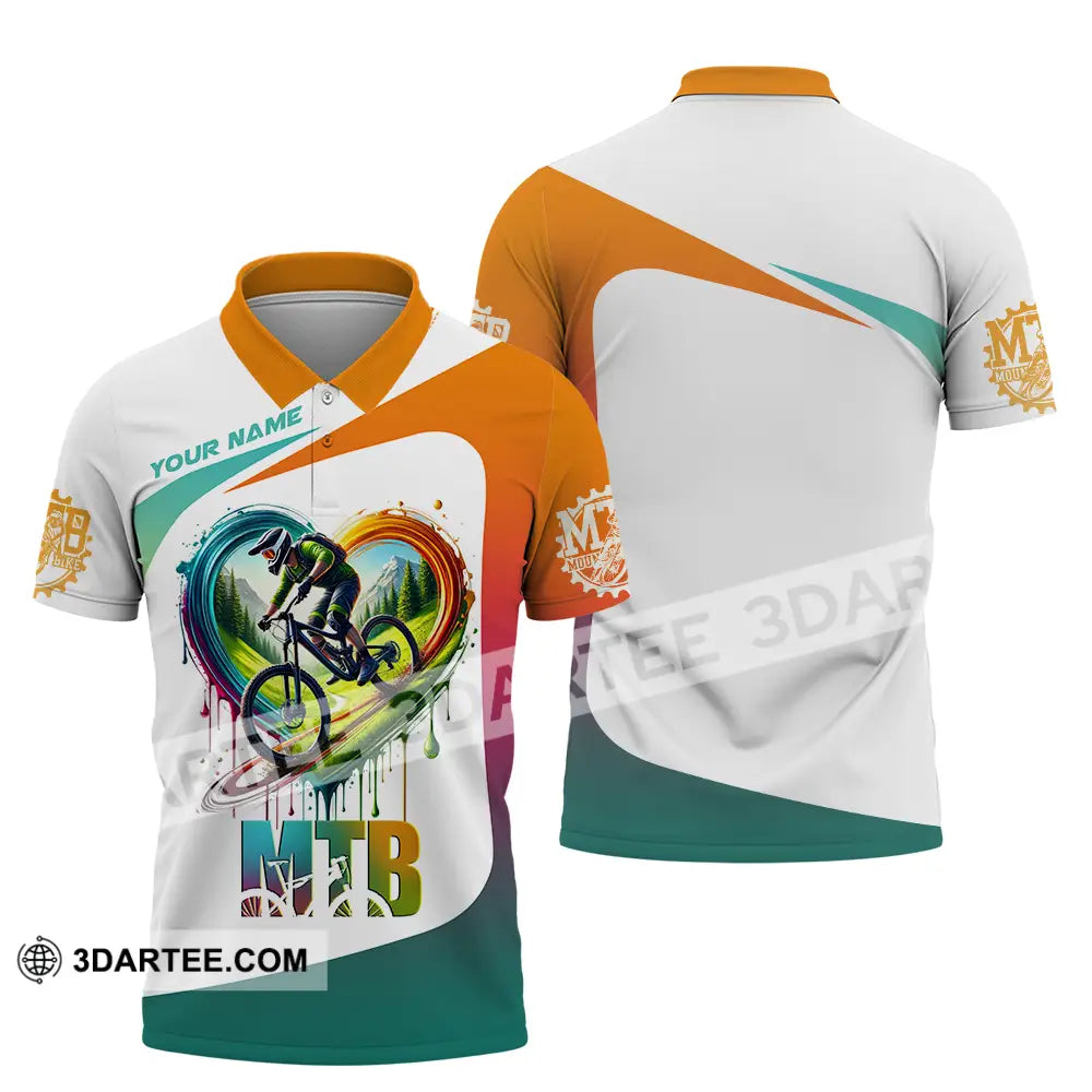 Unisex Shirt - Custom Text Shirt Mountain Bike Shirt Polo Shirt / S T-shirt