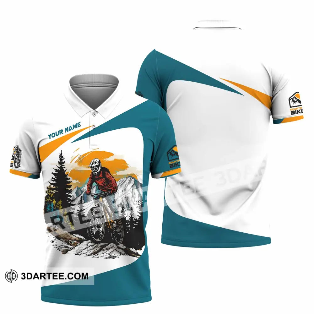 Unisex Shirt - Custom Text Shirt Mountain Bike Shirt Polo Shirt / S T-shirt