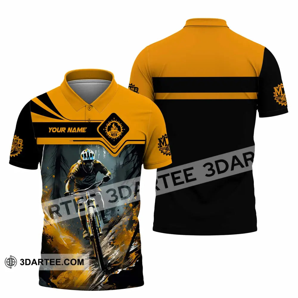 Unisex Shirt - Custom Text Shirt Mountain Bike Shirt Polo Shirt / S T-shirt