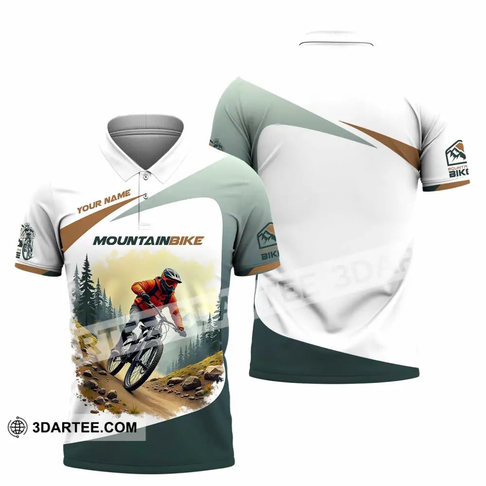 Unisex Shirt - Custom Text Shirt Mountain Bike Shirt Polo Shirt / S T-shirt