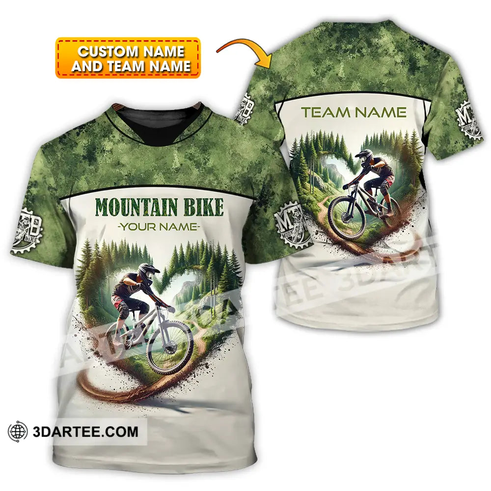 Unisex Shirt - Custom Text Shirt Mountain Bike Shirt T-shirt