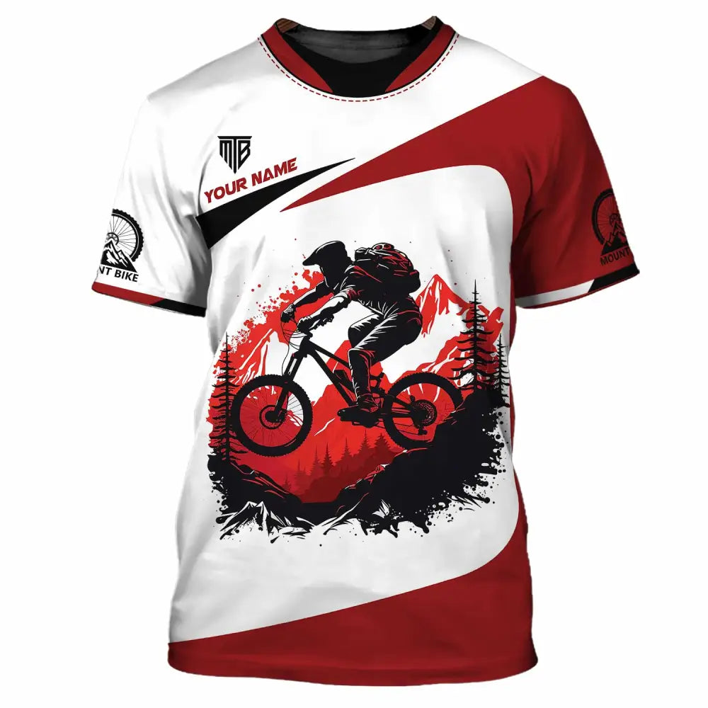 Unisex Shirt - Custom Text Mountain Bike Shirt T-Shirt / S T-shirt