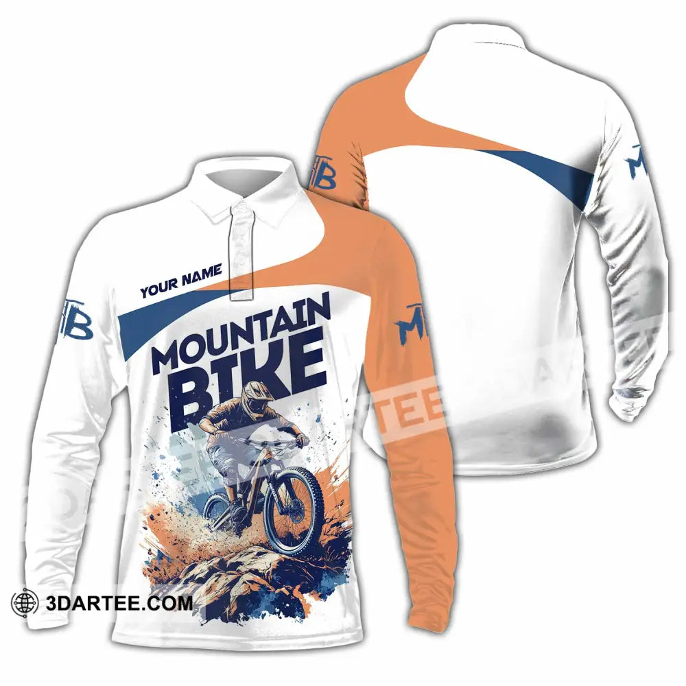 Unisex Shirt - Custom Text Shirt Mountain Shirt Long Sleeve Polo / S T-shirt