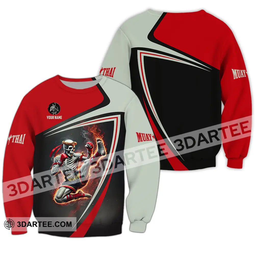 Unisex Shirt - Custom Text Muay Thai Long Sleeve / S T-Shirt