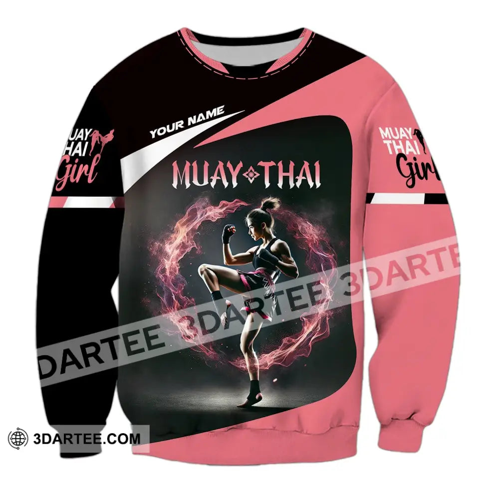 Unisex Shirt - Custom Text Muay Thai Long Sleeve / S T-Shirt