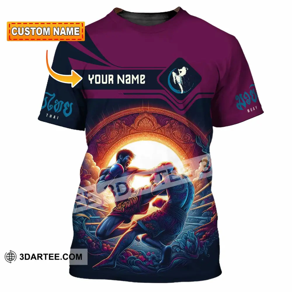 Unisex Shirt - Custom Text Shirt Muay Thai Shirt T-shirt