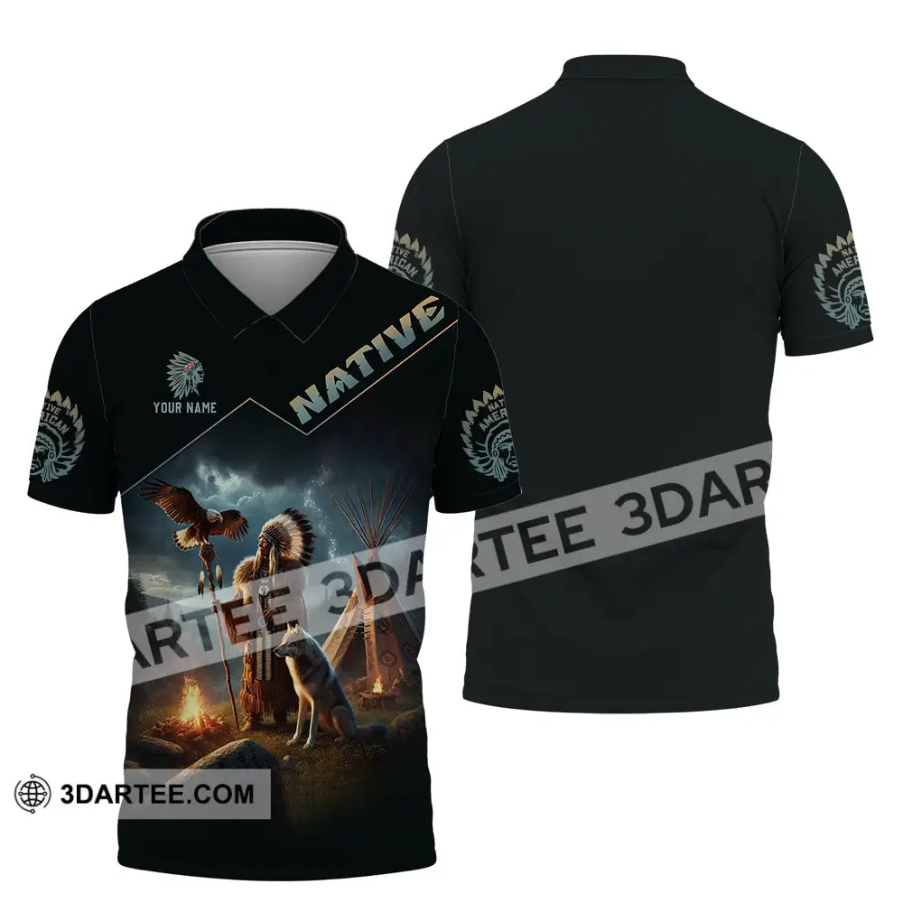 Unisex Shirt - Custom Text Native Polo / S T-Shirt