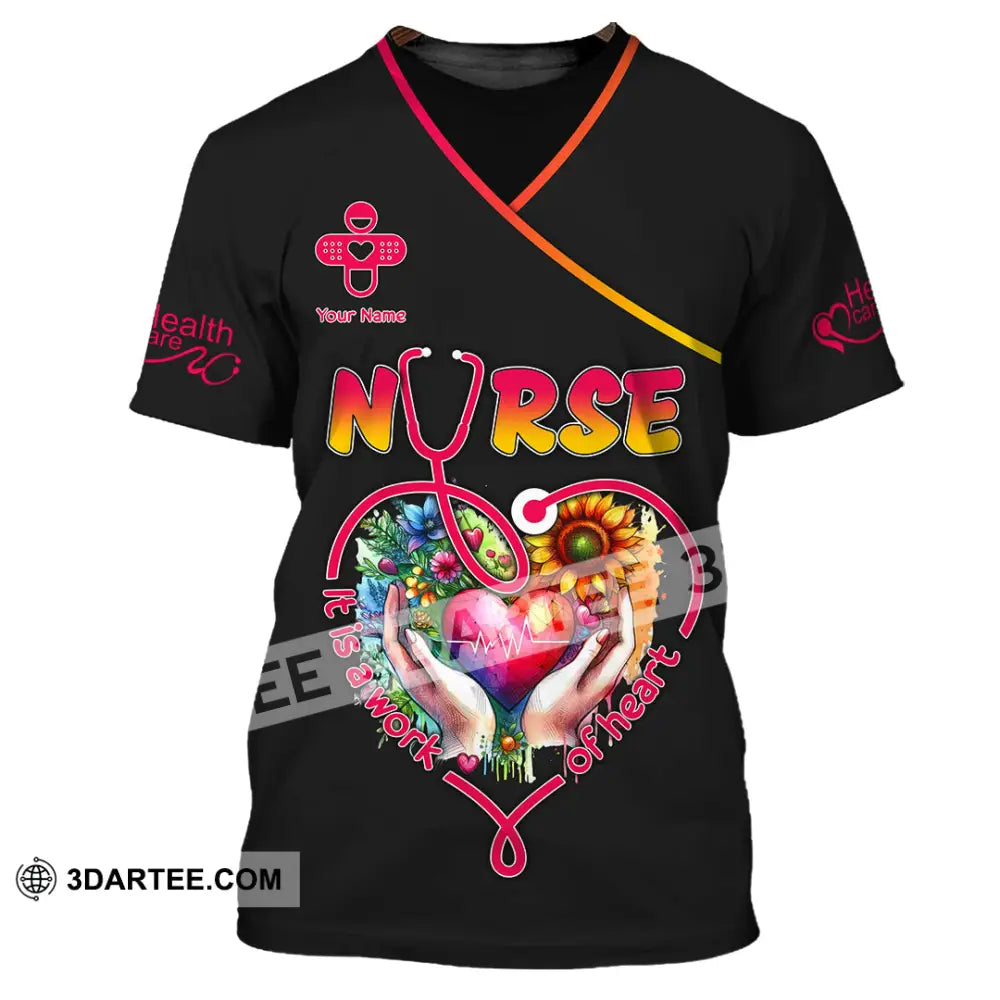 Unisex Shirt - Custom Text Nurse T-Shirt / S T-Shirt