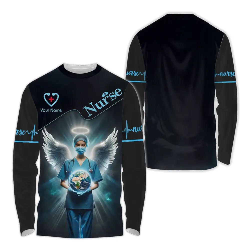 Unisex Shirt - Custom Text Nursing Shirt Nurse Life Long Sleeve Shirt / S T-shirt