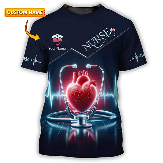Unisex Shirt - Custom Text Nursing Shirt Nurse Life T-shirt