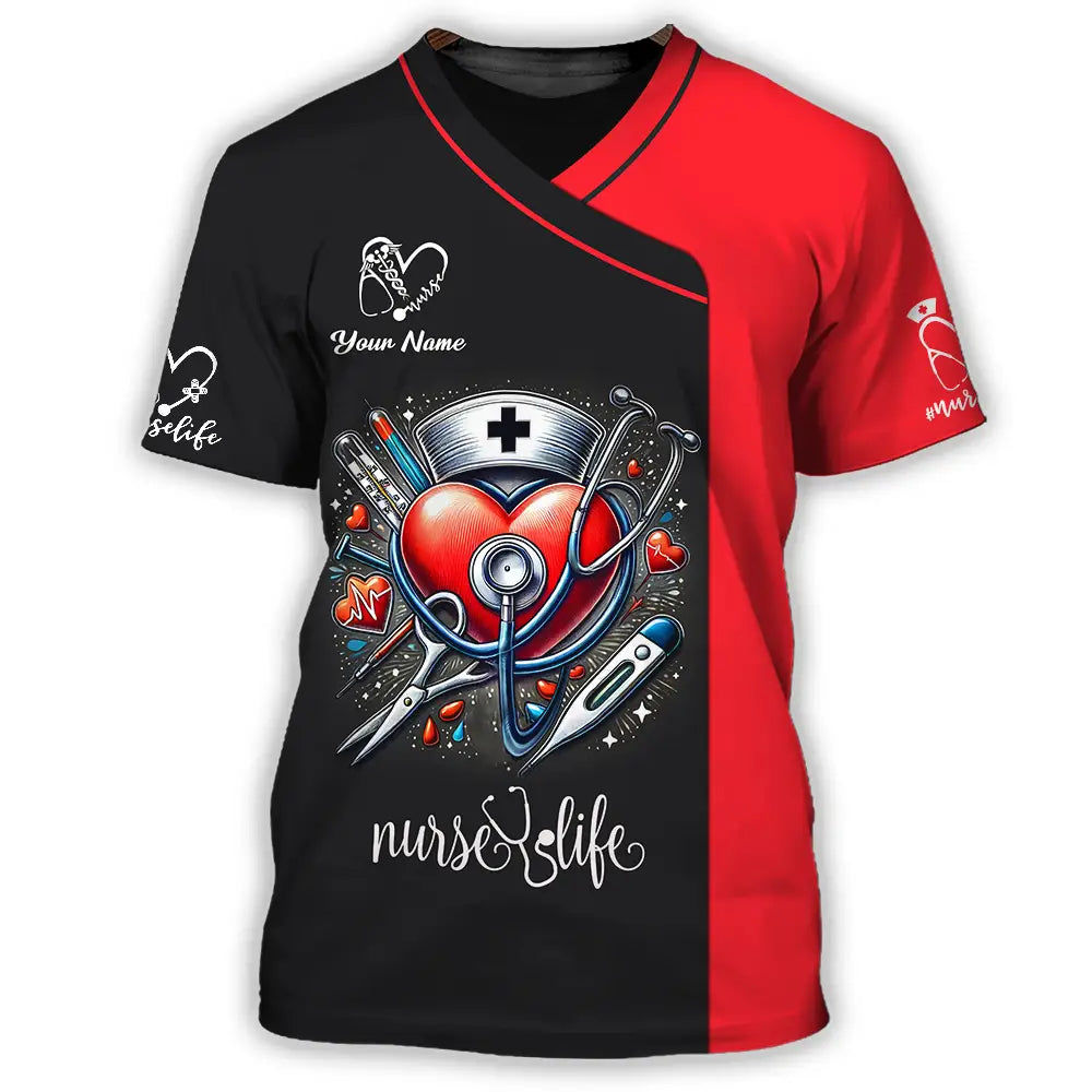 Unisex Shirt - Custom Text Nursing Shirt Nurse Life T-Shirt / S T-shirt