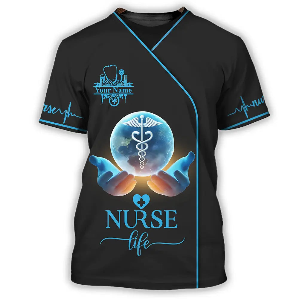 Unisex Shirt - Custom Text Nursing Shirt Nurse Life T-Shirt / S T-shirt