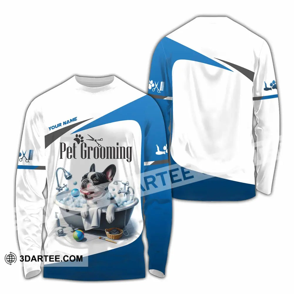 Unisex Shirt - Custom Text Shirt Pet Grooming Shirt Long Sleeve Shirt / S T-shirt