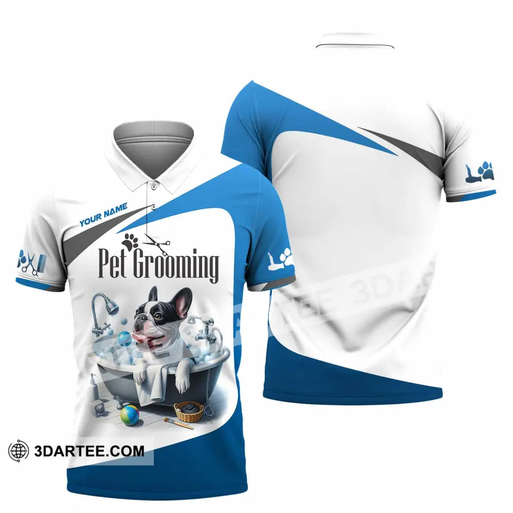 Unisex Shirt - Custom Text Shirt Pet Grooming Shirt Polo Shirt / S T-shirt