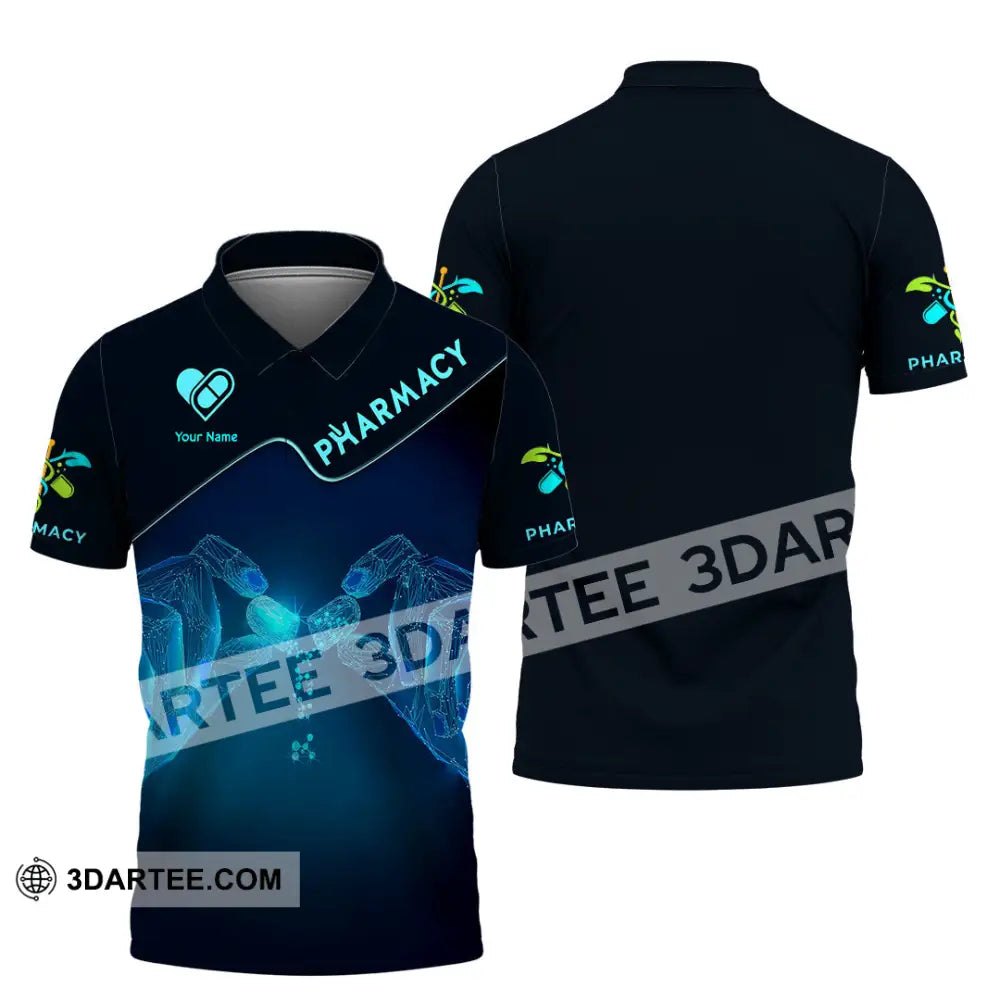 Unisex Shirt - Custom Text Shirt Pharmacy Polo Shirt / S T-shirt