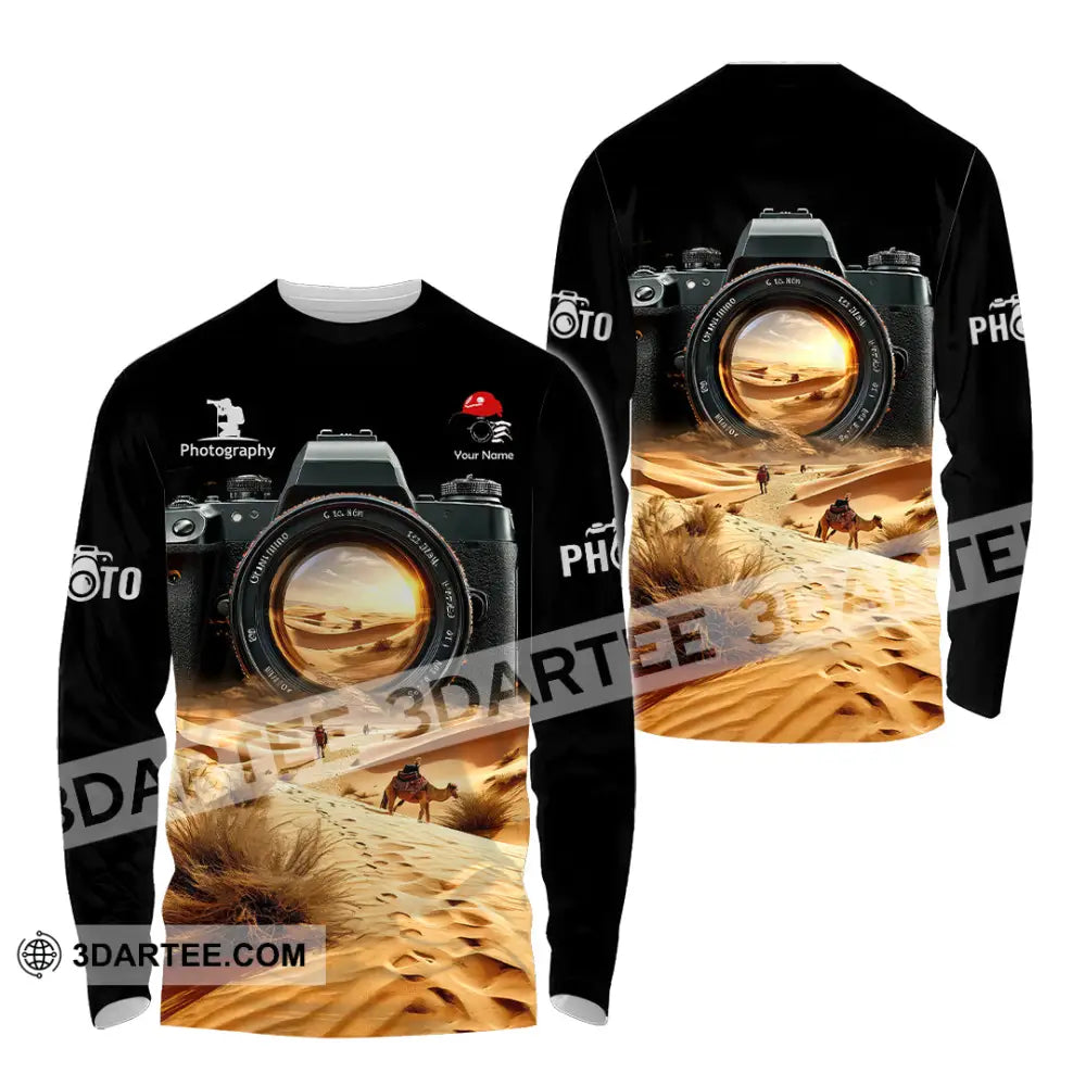 Unisex Shirt - Custom Text Shirt Photographer Shirt Long Sleeve Shirt / S T-shirt