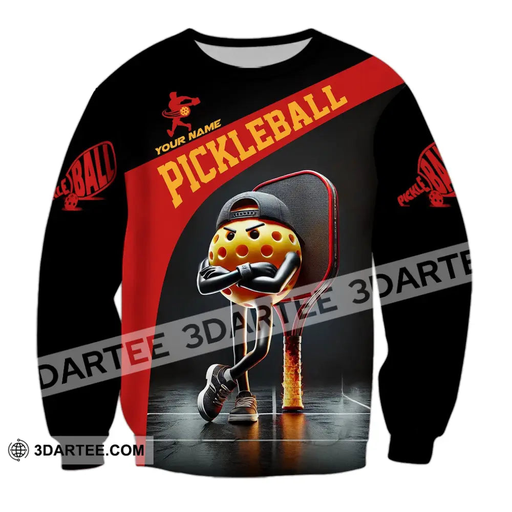 Unisex Shirt - Custom Text Pickleball Long Sleeve / S T-Shirt