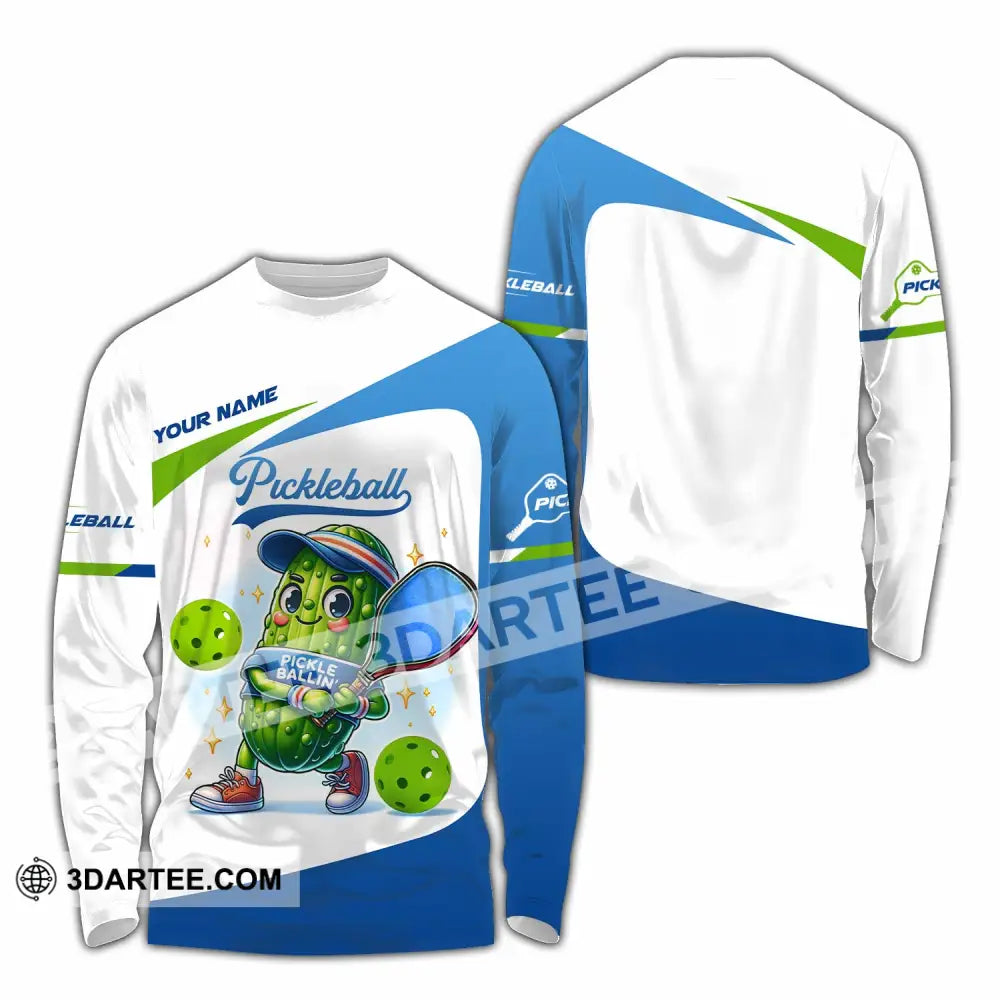 Unisex Shirt - Custom Text Shirt Pickleball Shirt Long Sleeve Shirt / S T-shirt