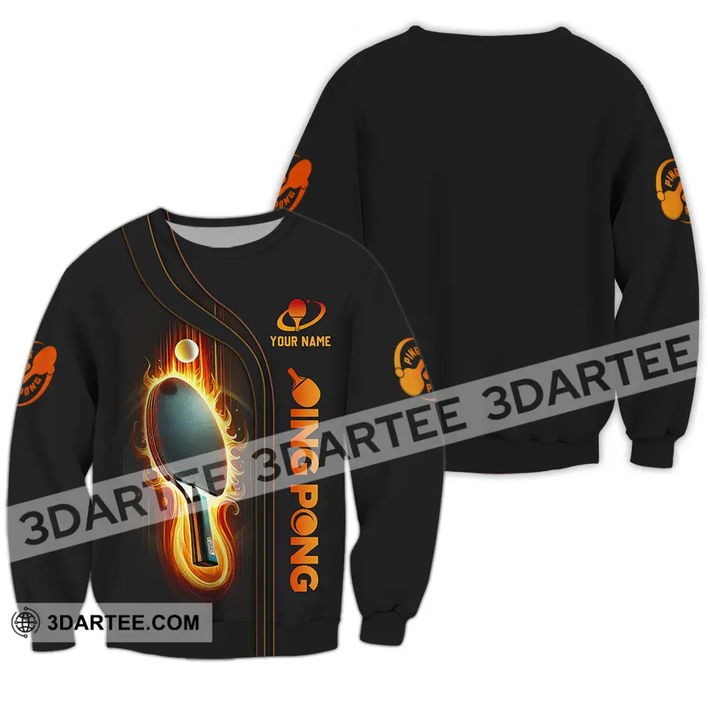 Unisex Shirt - Custom Text Shirt Ping Pong Shirt Long Sleeve / S T-shirt