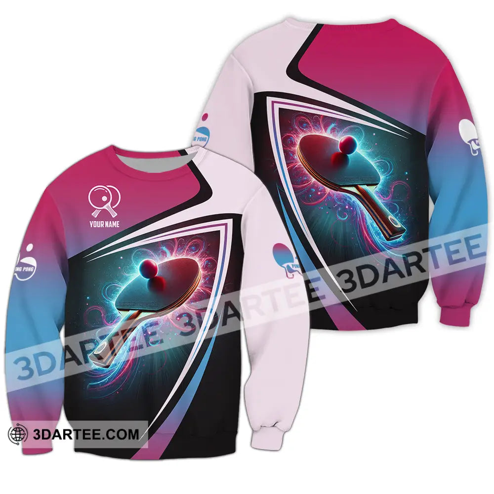 Unisex Shirt - Custom Text Shirt Ping Pong Shirt Long Sleeve / S T-shirt