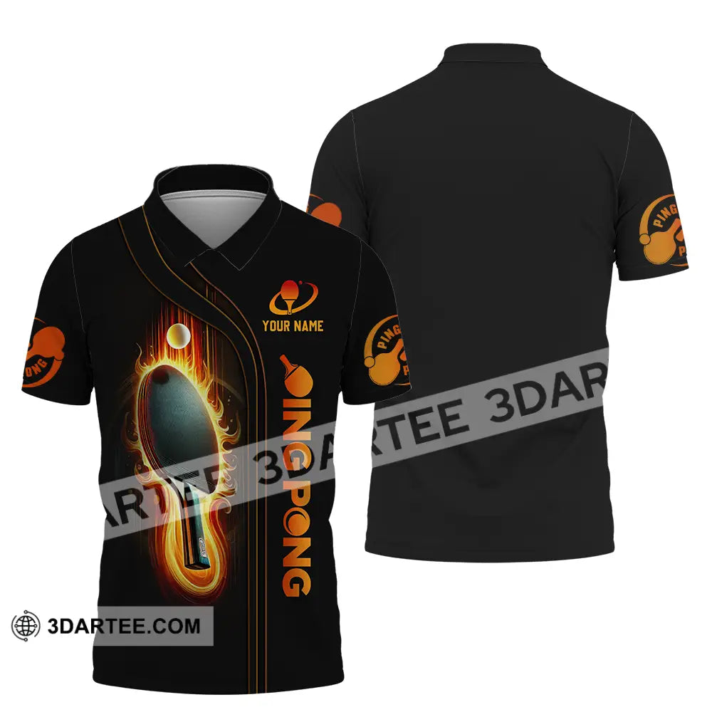 Unisex Shirt - Custom Text Shirt Ping Pong Shirt Polo Shirt / S T-shirt
