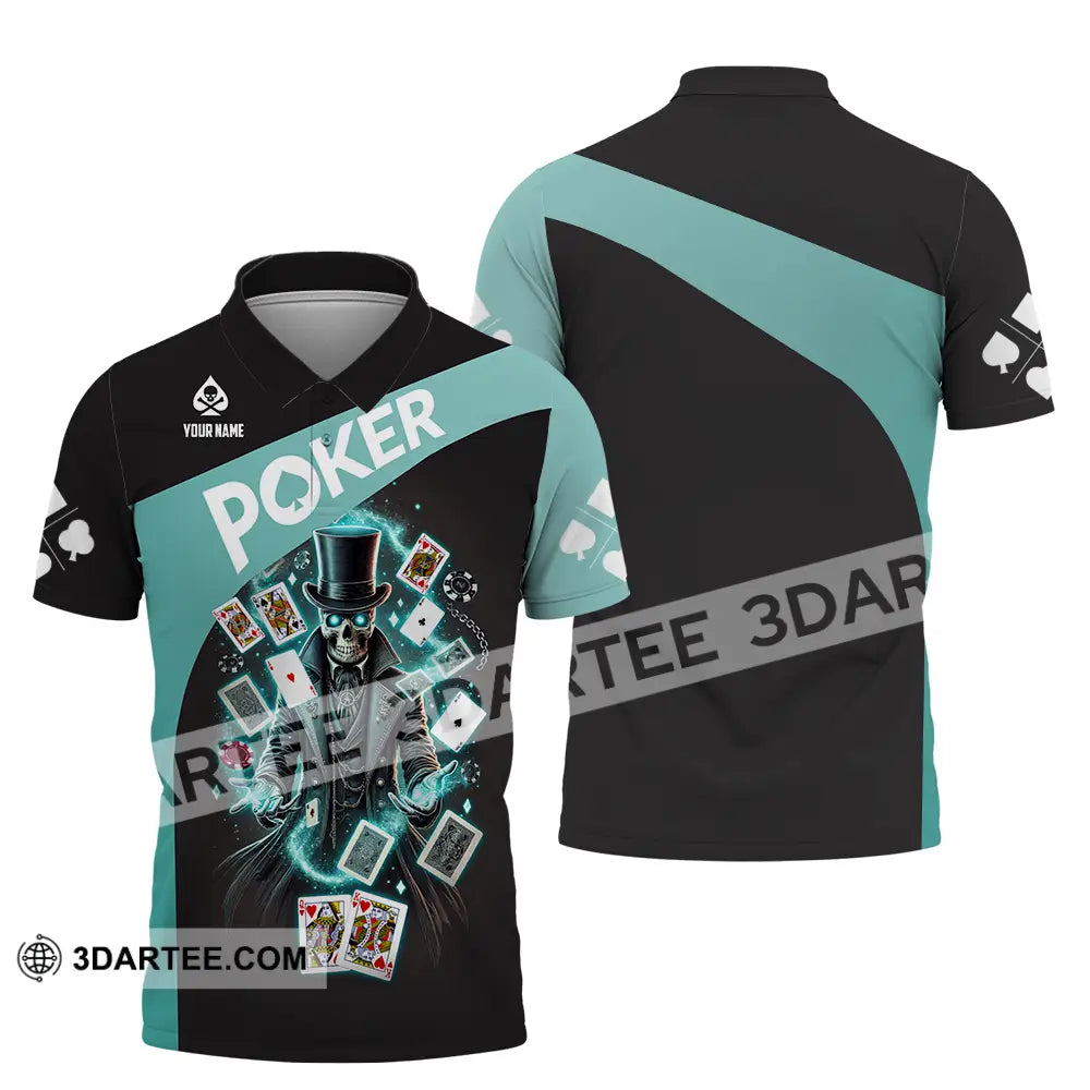 Unisex Shirt - Custom Text Poker Polo / S T-Shirt