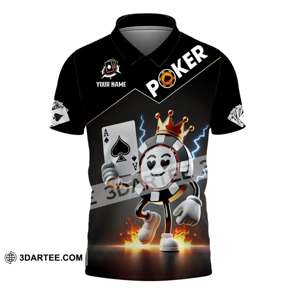 Unisex Shirt - Custom Text Poker Polo / S T-Shirt