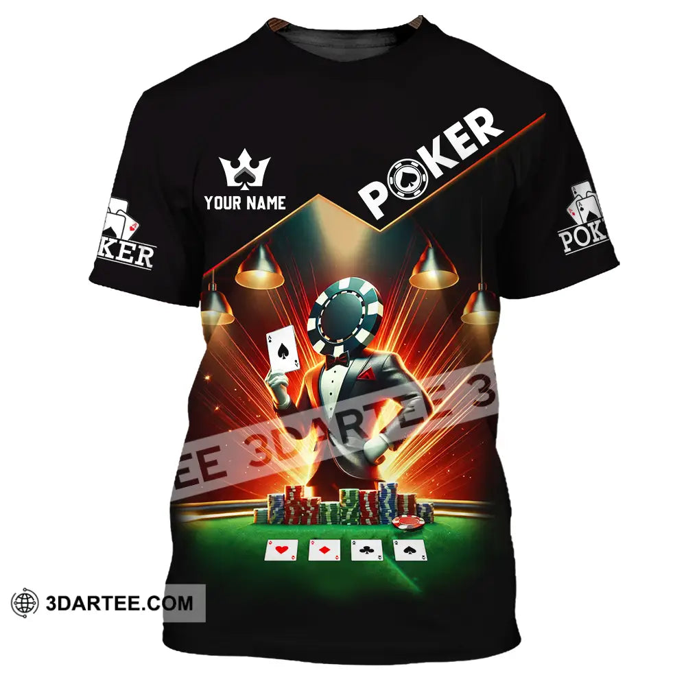 Unisex Shirt - Custom Text Poker T-Shirt / S T-Shirt