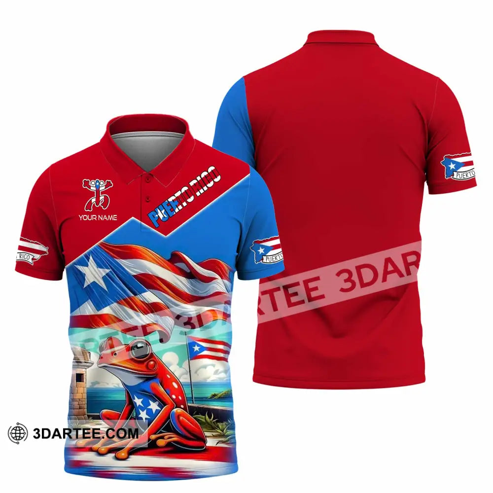 Unisex Shirt - Custom Text Shirt Puerto Rico Classic Shirt Polo Shirt / S T-shirt