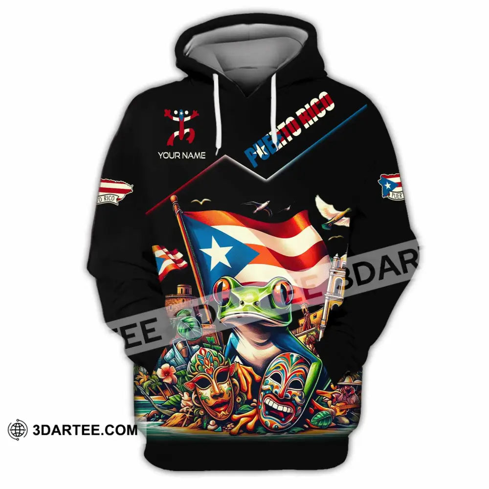 Unisex Shirt - Custom Text Shirt Puerto Rico Shirt Hoodie / S T-shirt