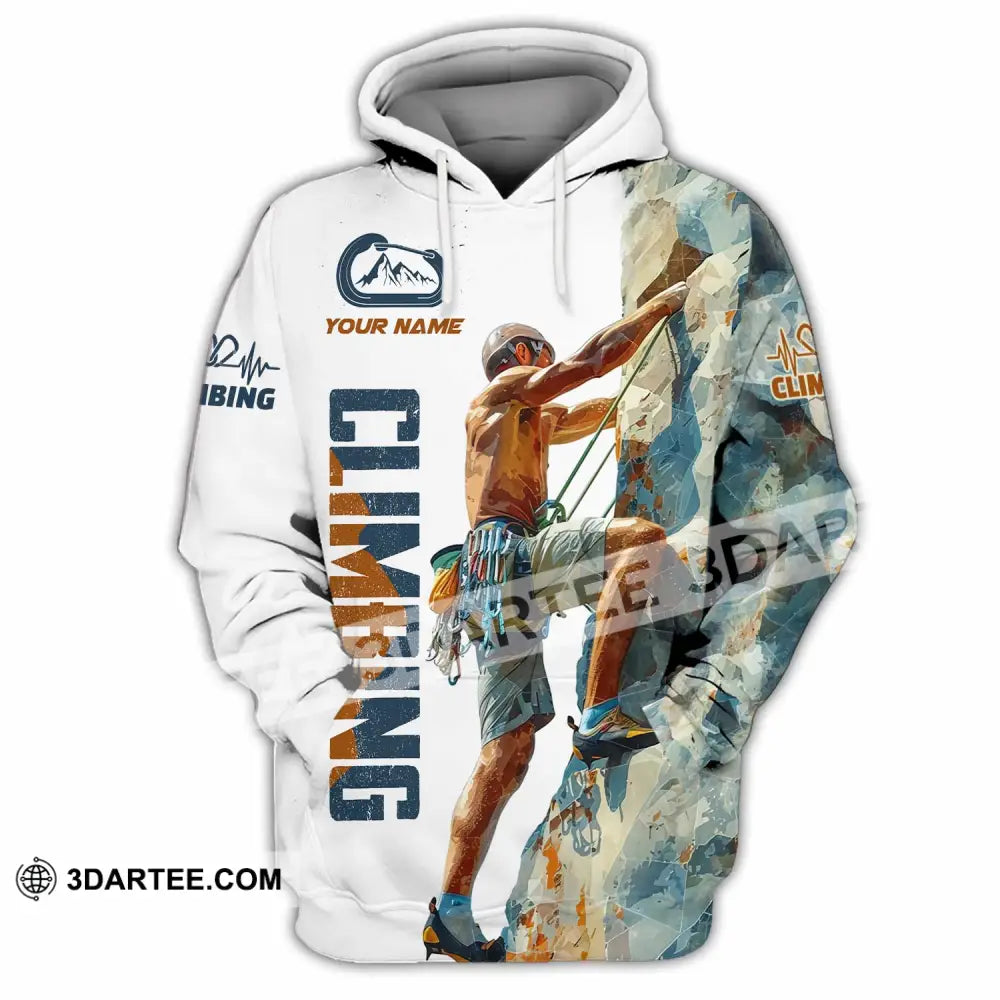 Unisex Shirt - Custom Text Shirt Rock Climbing Hoodie / S T-shirt