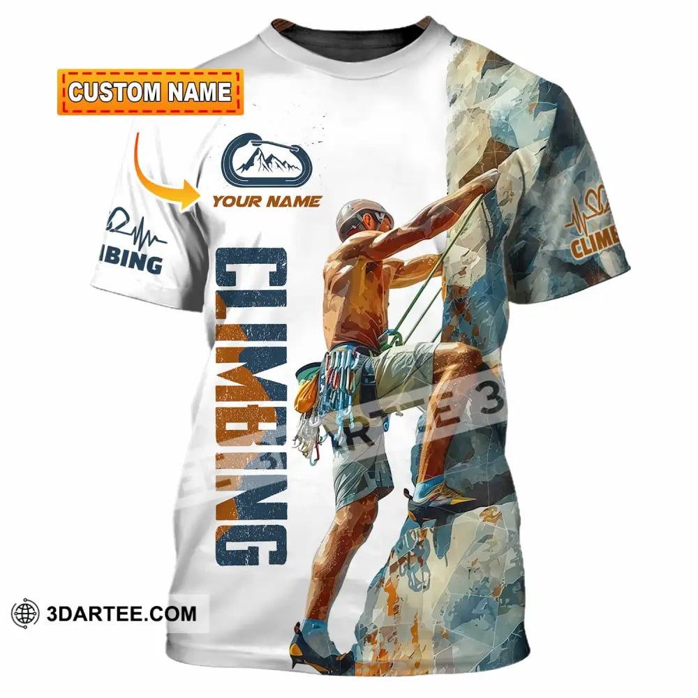Unisex Shirt - Custom Text Shirt Rock Climbing T-shirt