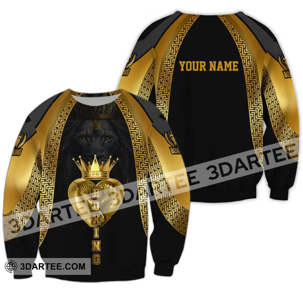 Unisex Shirt - Custom Text Shirt Royal Boxing Shirt Long Sleeve / S T-shirt