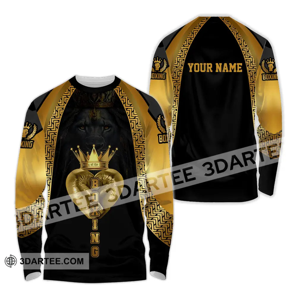 Unisex Shirt - Custom Text Shirt Royal Boxing Shirt Long Sleeve Shirt / S T-shirt