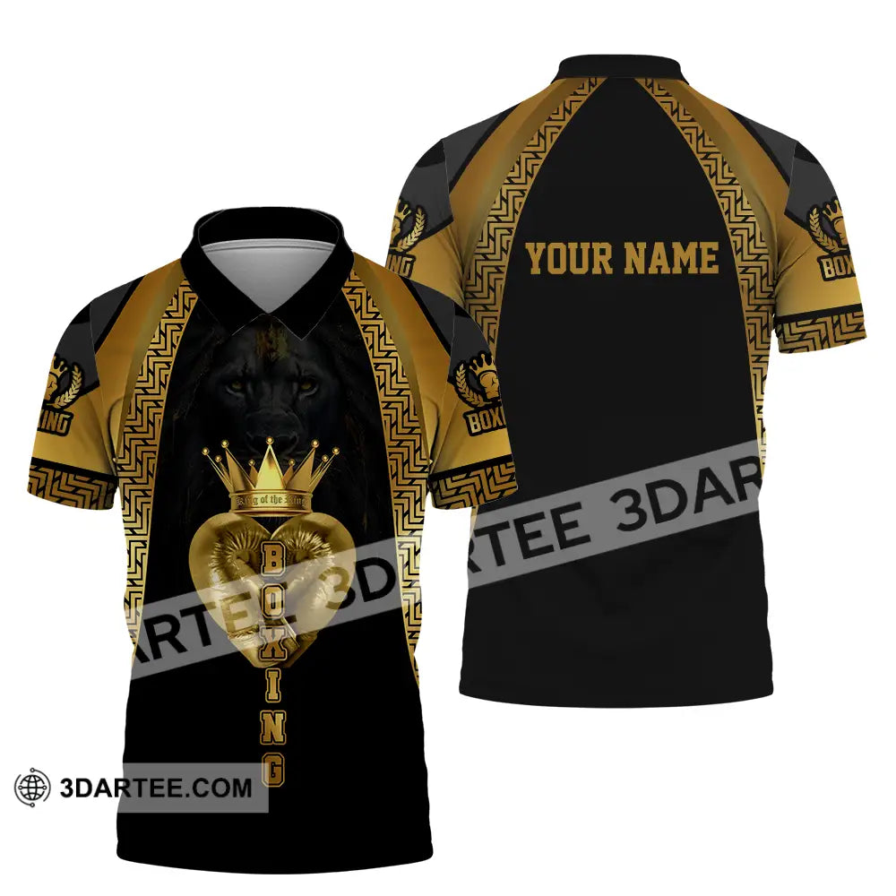 Unisex Shirt - Custom Text Shirt Royal Boxing Shirt Polo Shirt / S T-shirt