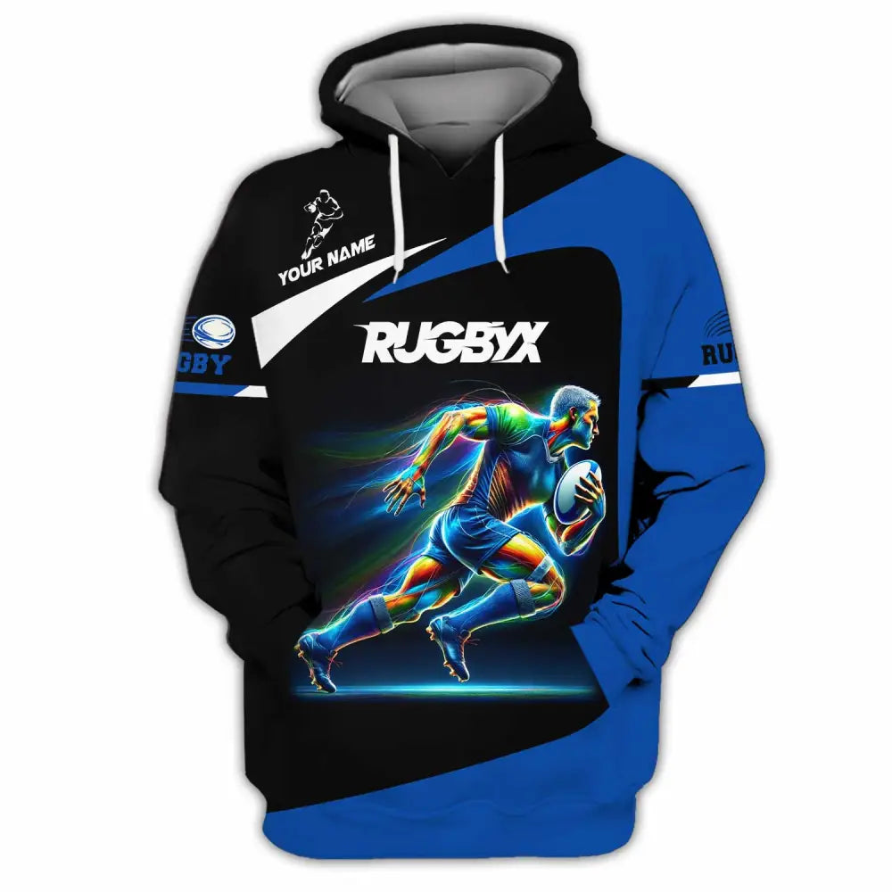 Unisex Shirt - Custom Text Shirt Rugby Hoodie / S T-shirt