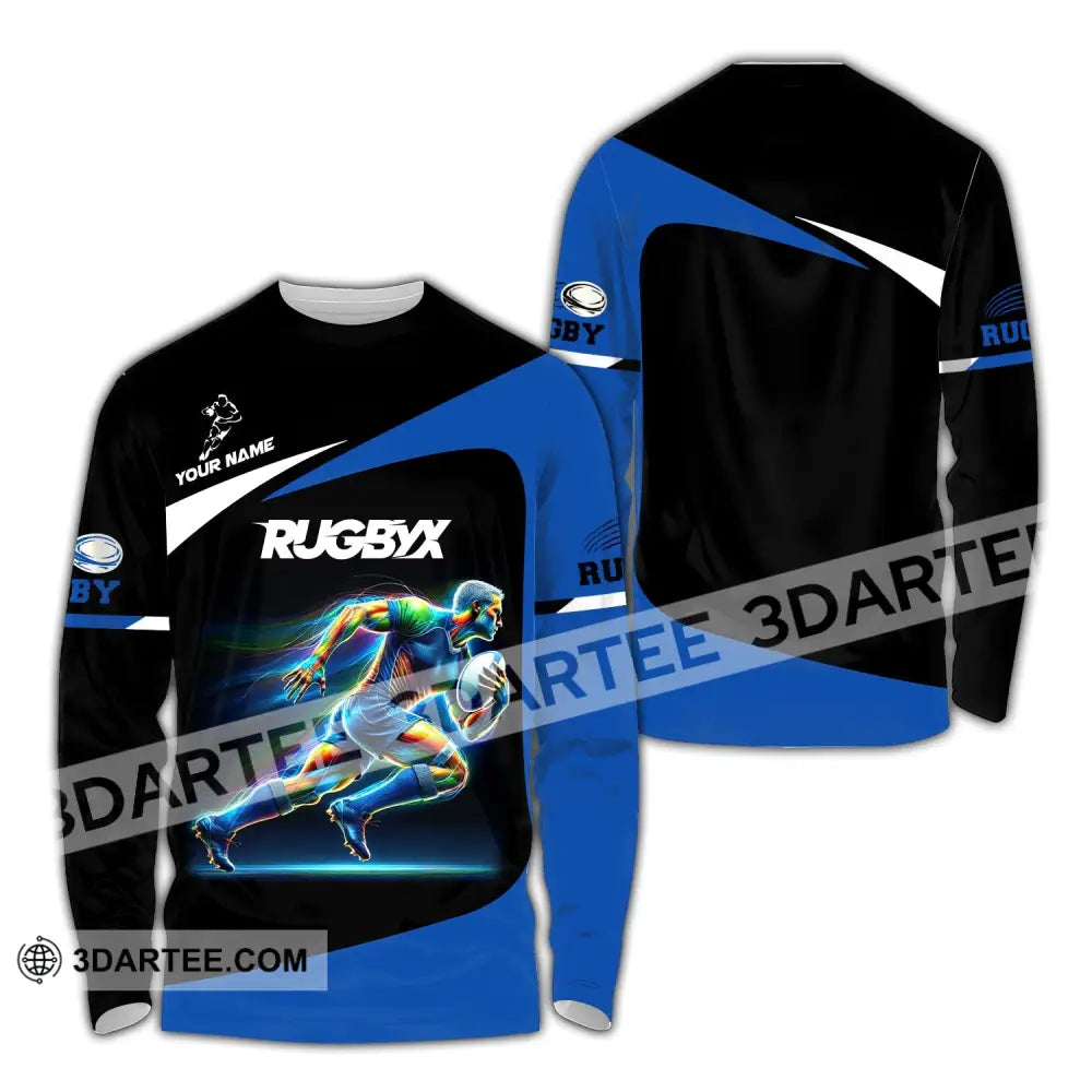 Unisex Shirt - Custom Text Shirt Rugby Long Sleeve Shirt / S T-shirt