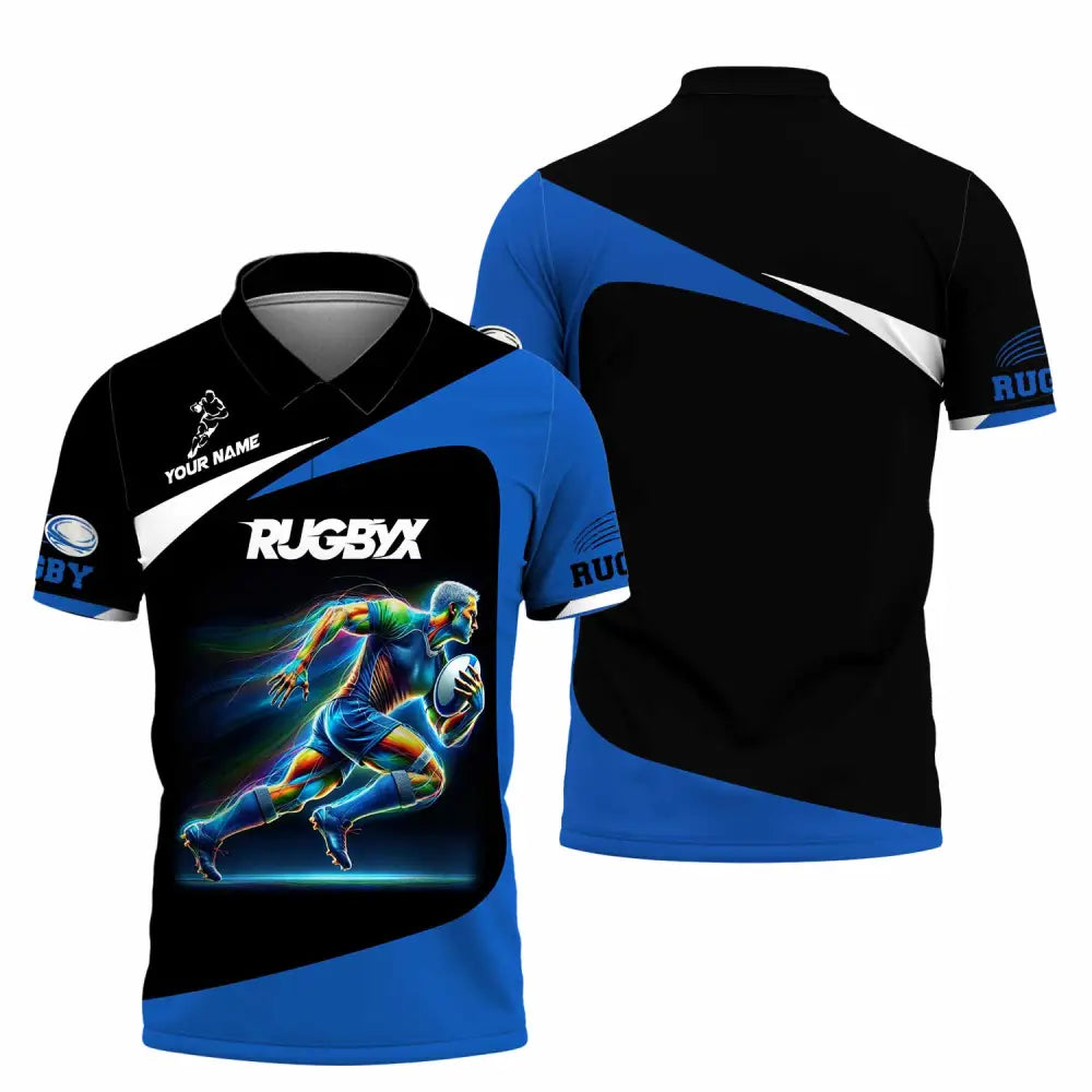 Unisex Shirt - Custom Text Shirt Rugby Polo Shirt / S T-shirt