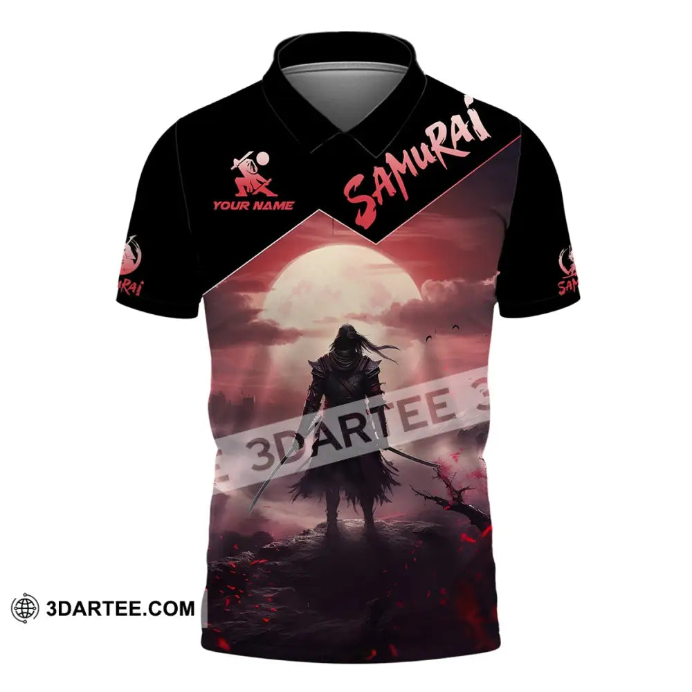 Unisex Shirt - Custom Text Samurai Polo / S T-Shirt