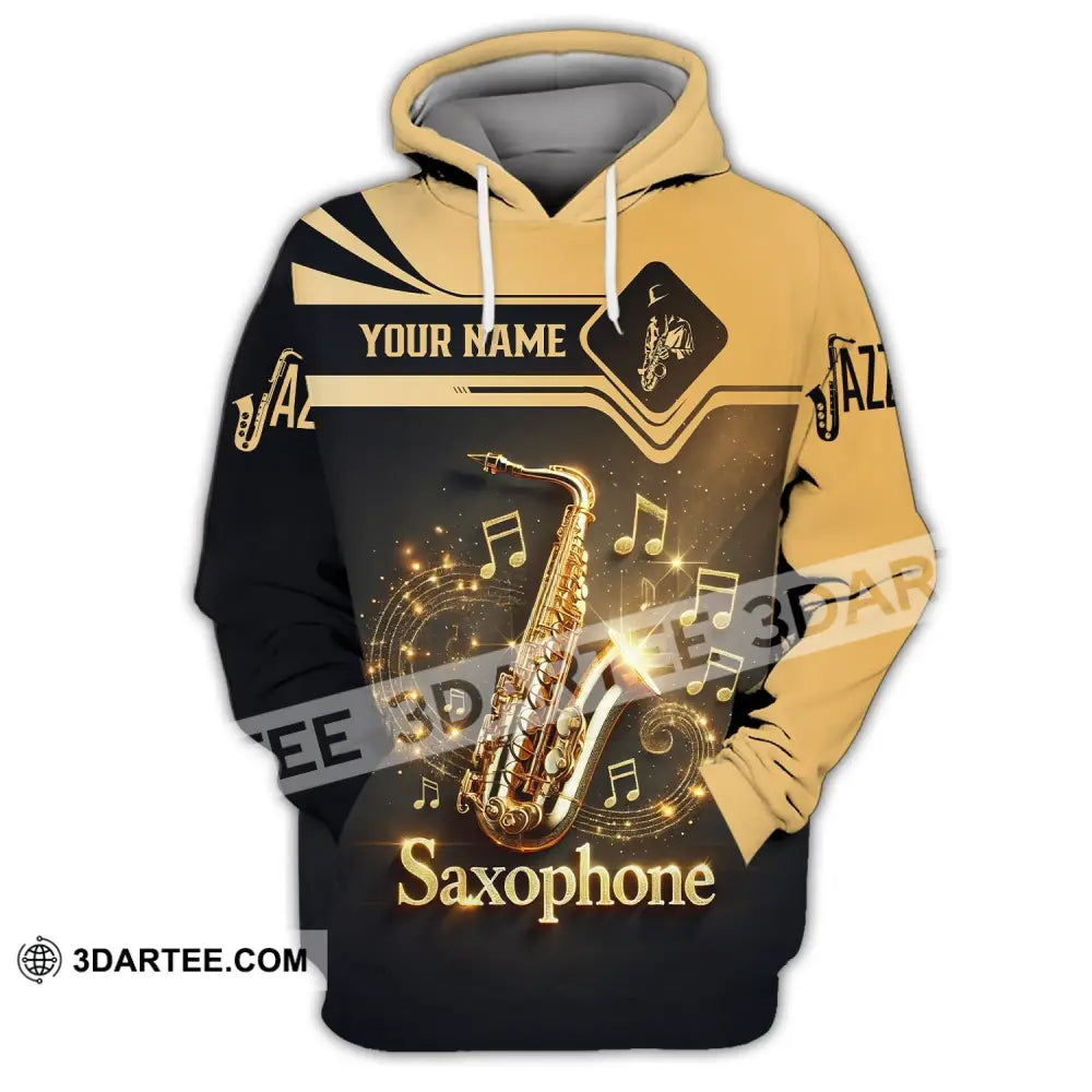 Unisex Shirt - Custom Text Saxophone Hoodie / S T-Shirt