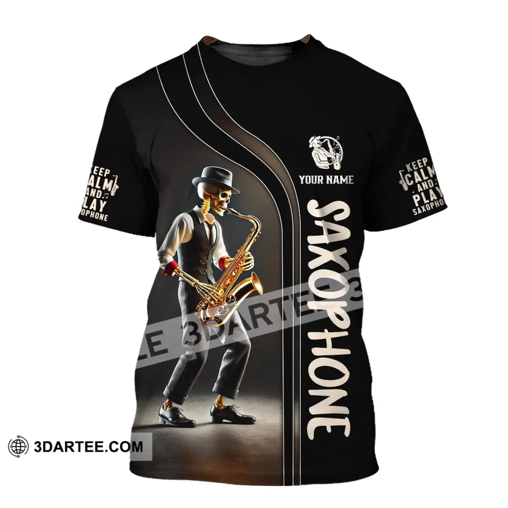 Unisex Shirt - Custom Text Saxophone T-Shirt / S T-Shirt