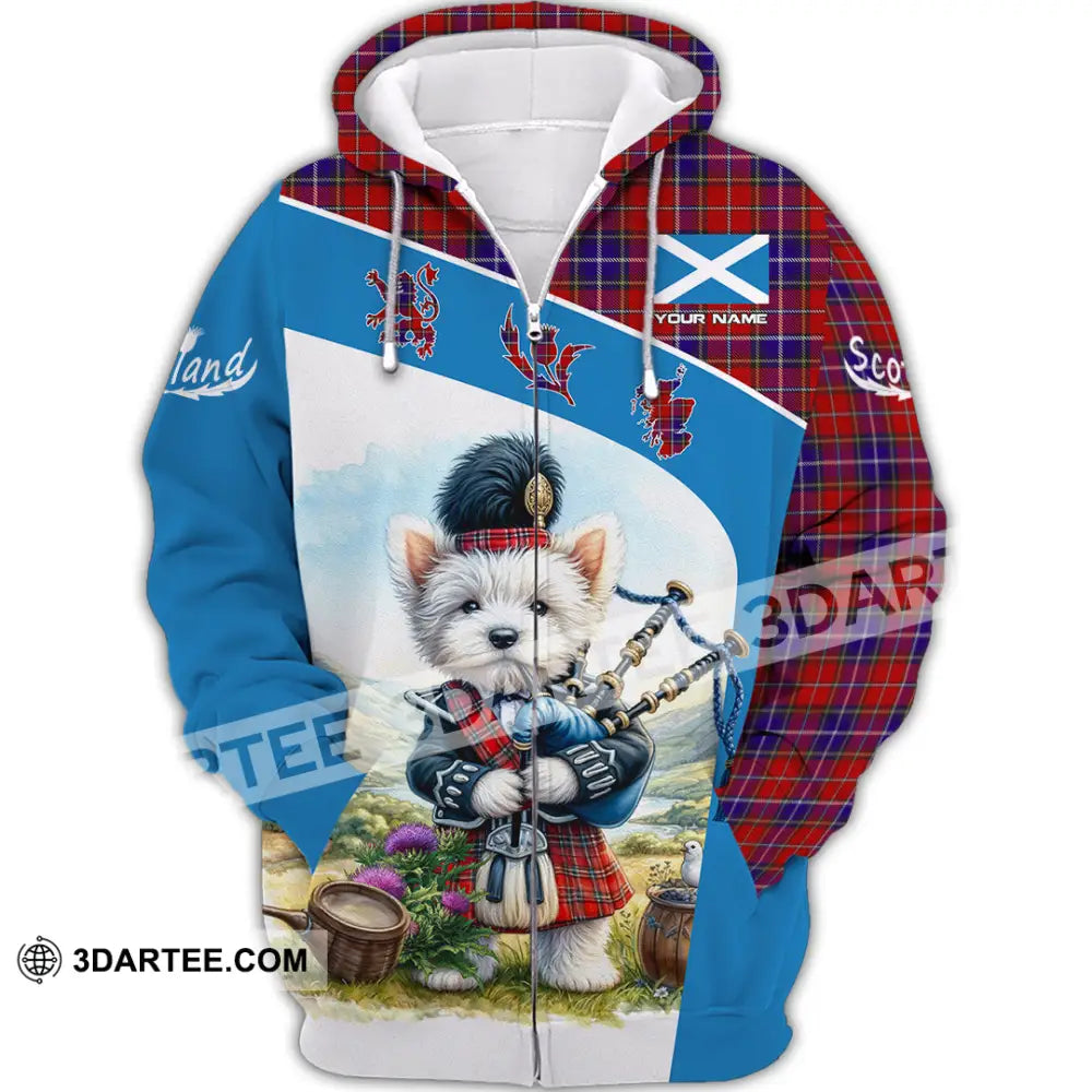 Unisex Shirt - Custom Text Shirt Scotland Shirt Zipper Hoodie / S T-shirt