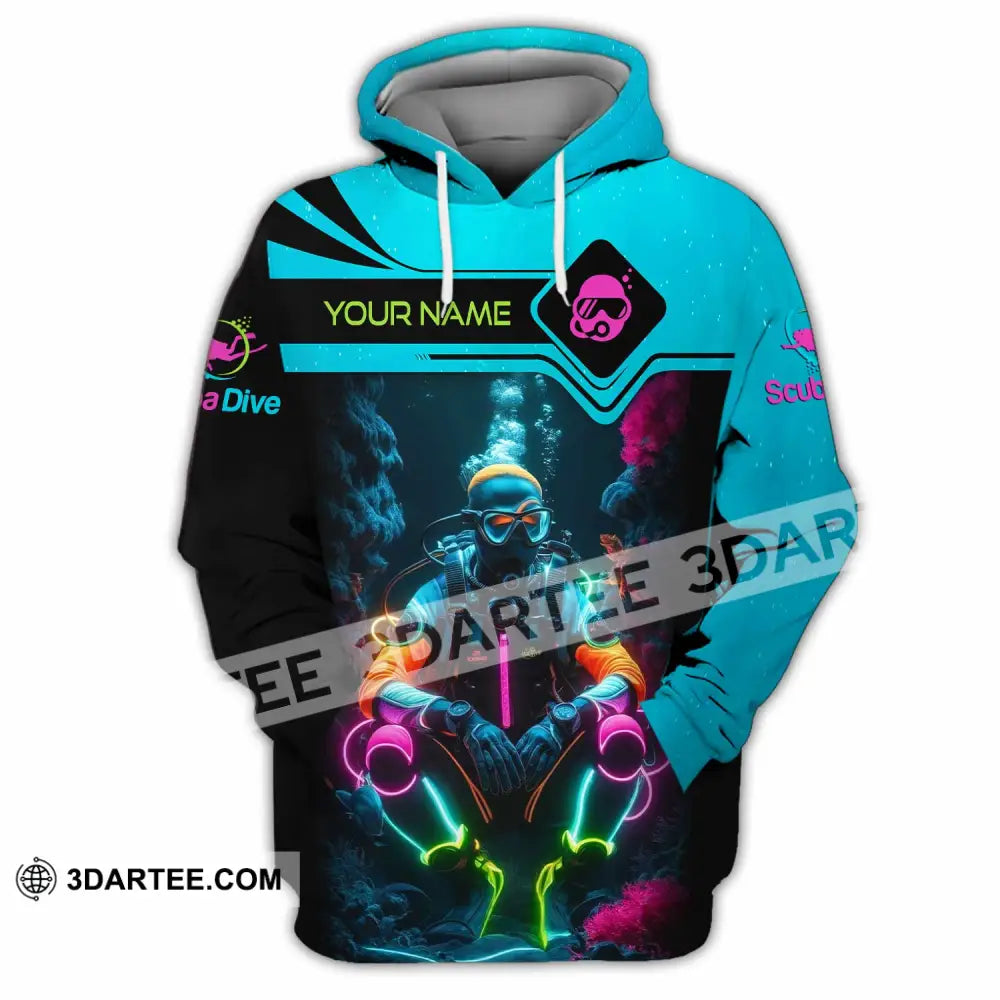 Unisex Shirt - Custom Text Shirt Scuba Diving Hoodie / S T-shirt