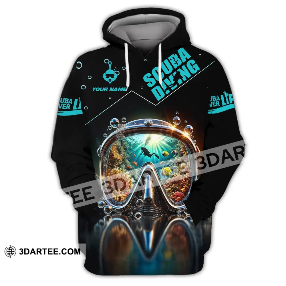 Unisex Shirt - Custom Text Scuba Diving Hoodie / S T-Shirt